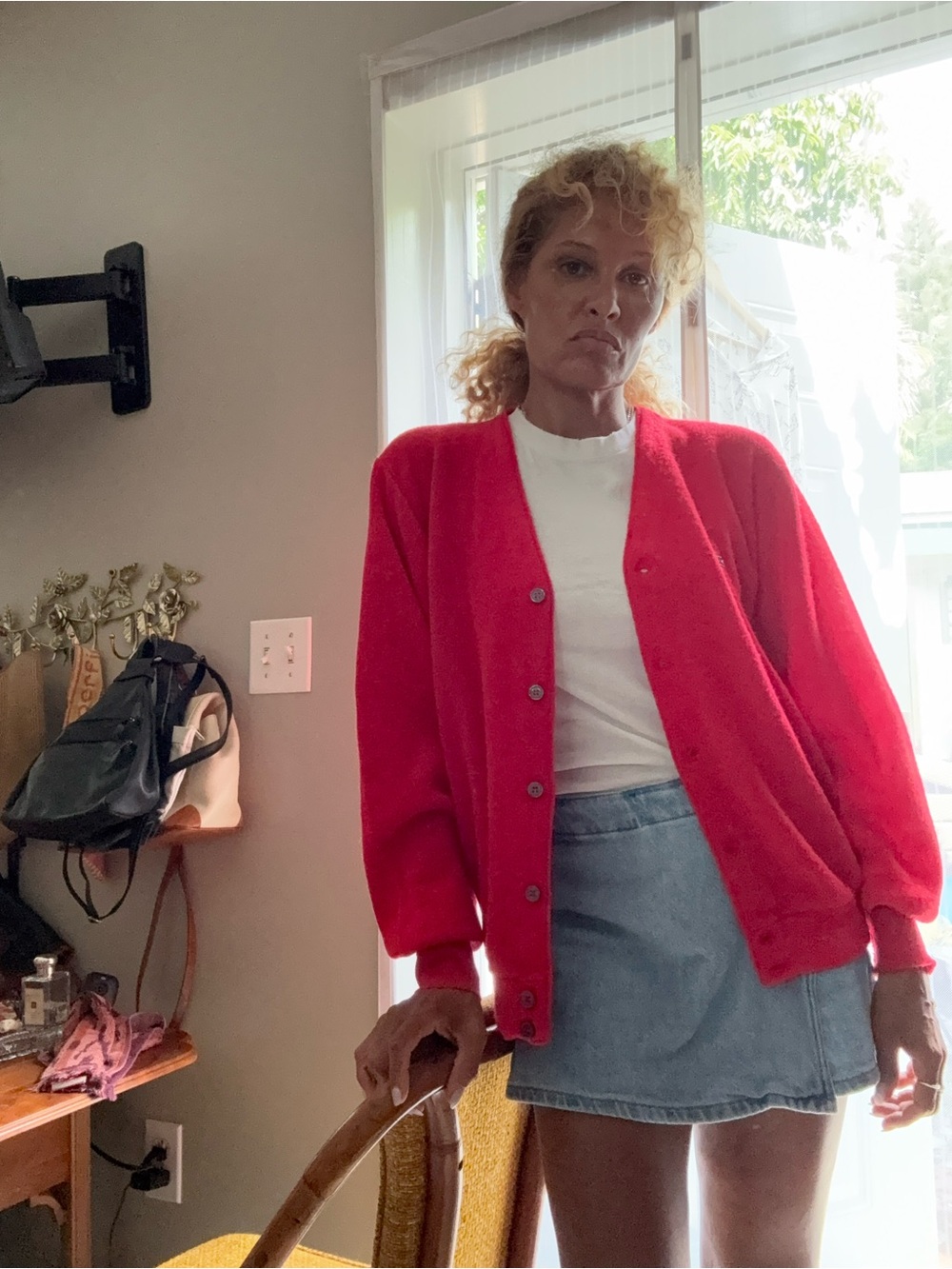 Lacoste Red Cardigan Like New